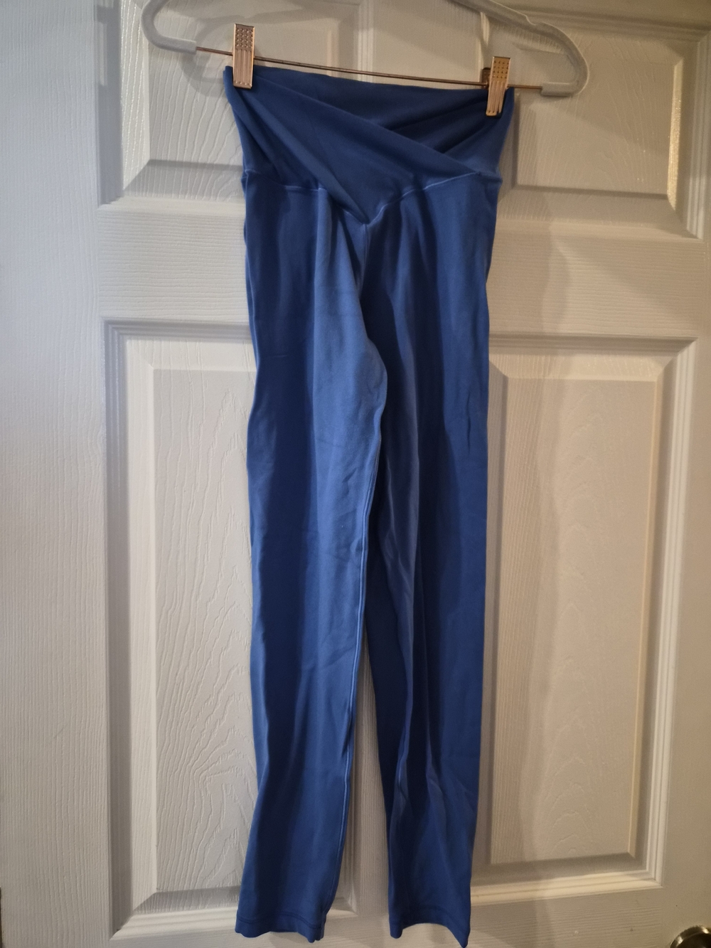 aerie Blue Crossover Cross Waist High-Waisted Leggings
